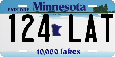 MN license plate 124LAT