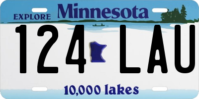 MN license plate 124LAU