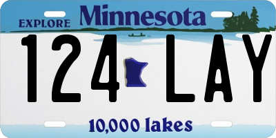 MN license plate 124LAY