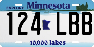MN license plate 124LBB