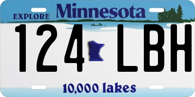 MN license plate 124LBH