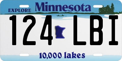 MN license plate 124LBI