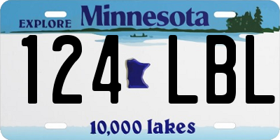 MN license plate 124LBL