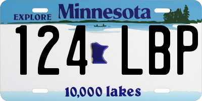 MN license plate 124LBP