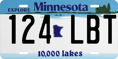 MN license plate 124LBT
