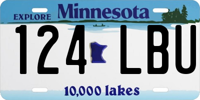 MN license plate 124LBU