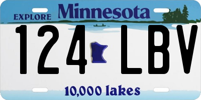 MN license plate 124LBV
