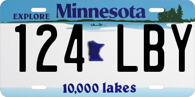 MN license plate 124LBY