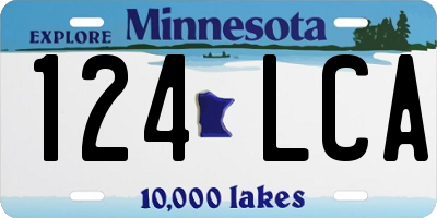 MN license plate 124LCA