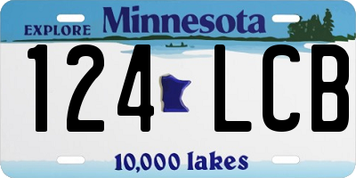 MN license plate 124LCB