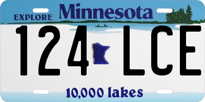 MN license plate 124LCE