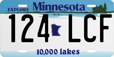 MN license plate 124LCF