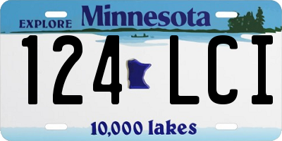 MN license plate 124LCI