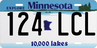 MN license plate 124LCL