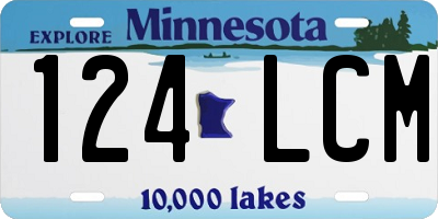 MN license plate 124LCM