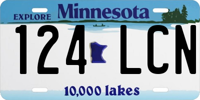 MN license plate 124LCN