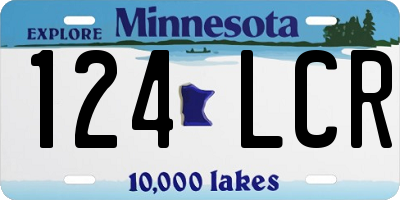 MN license plate 124LCR