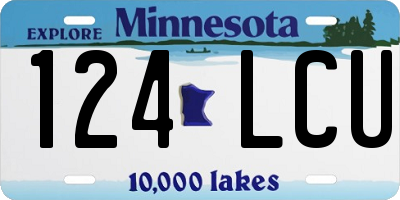 MN license plate 124LCU