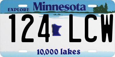 MN license plate 124LCW