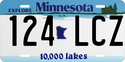 MN license plate 124LCZ
