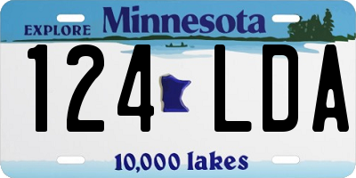 MN license plate 124LDA