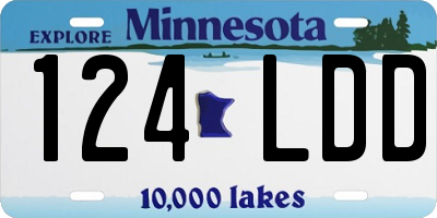 MN license plate 124LDD