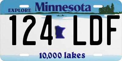 MN license plate 124LDF