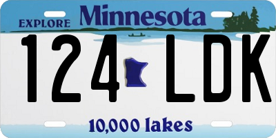 MN license plate 124LDK