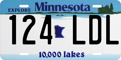 MN license plate 124LDL