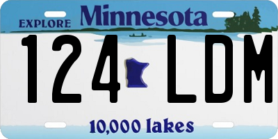 MN license plate 124LDM