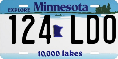 MN license plate 124LDO