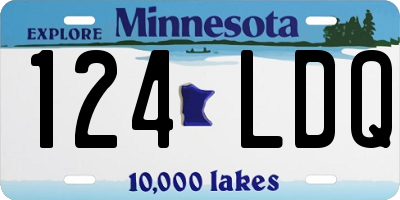 MN license plate 124LDQ