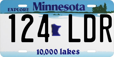 MN license plate 124LDR