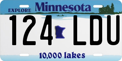 MN license plate 124LDU