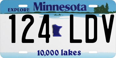 MN license plate 124LDV