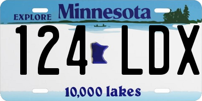MN license plate 124LDX