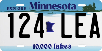 MN license plate 124LEA