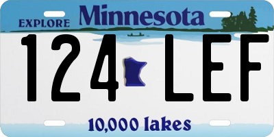 MN license plate 124LEF