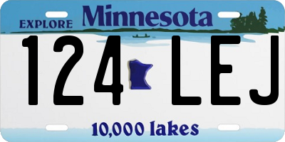 MN license plate 124LEJ
