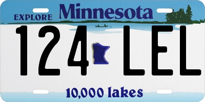 MN license plate 124LEL