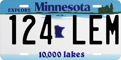 MN license plate 124LEM
