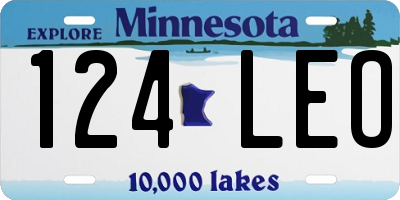 MN license plate 124LEO