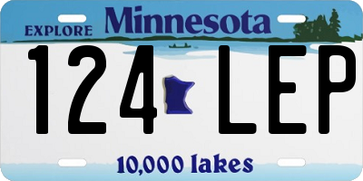 MN license plate 124LEP