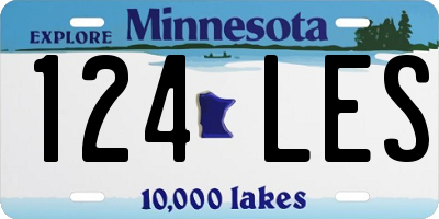 MN license plate 124LES