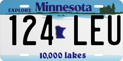 MN license plate 124LEU