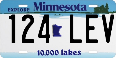MN license plate 124LEV