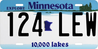 MN license plate 124LEW