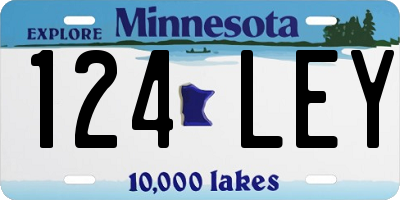 MN license plate 124LEY