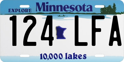 MN license plate 124LFA
