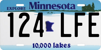 MN license plate 124LFE